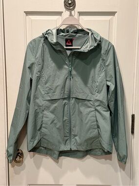 Gerry Women's Lightweight Hooded Packable Jacket Green Size Large